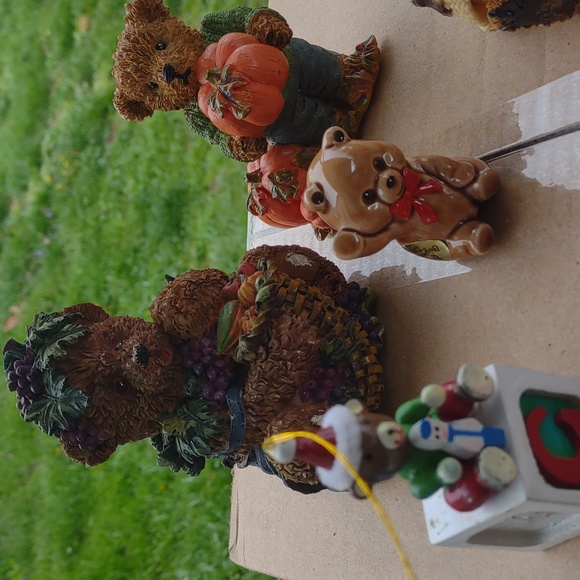 Vintage teddy bear decor Boyds holiday Taiwan Japan junk drawer lot bundle - Picture 3 of 7